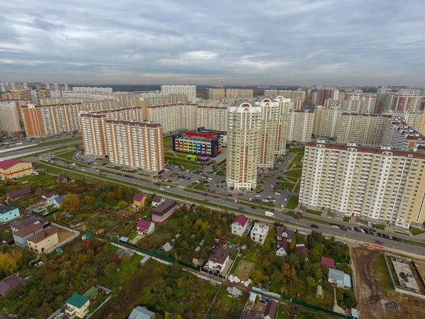 Moscow City Nekrasovka District Ovanifrån 2018 — Stockfoto