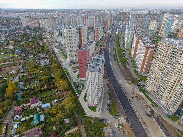 Moscow City Nekrasovka District Ovanifrån 2018 — Stockfoto