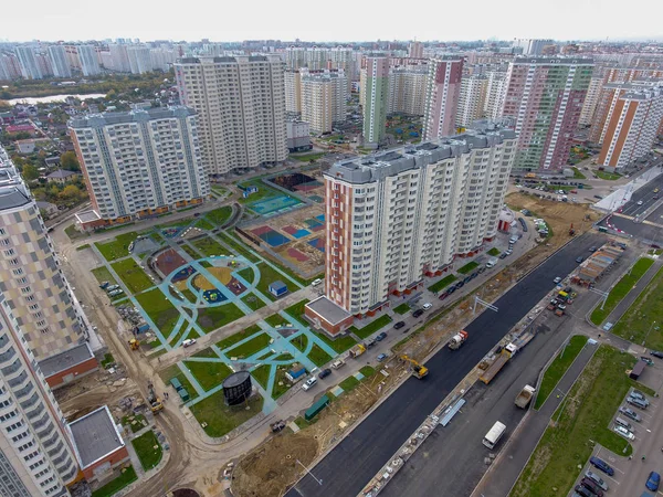 Stad Van Moskou Nekrasovka District Bovenaanzicht 2018 — Stockfoto