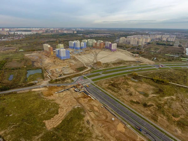 Moscow City Nekrasovka District Ovanifrån 2018 — Stockfoto