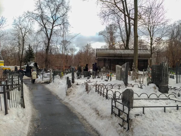 Cimitero Danilovskoye Sepoltura Della Santa Matrona Mosca 2019 — Foto Stock