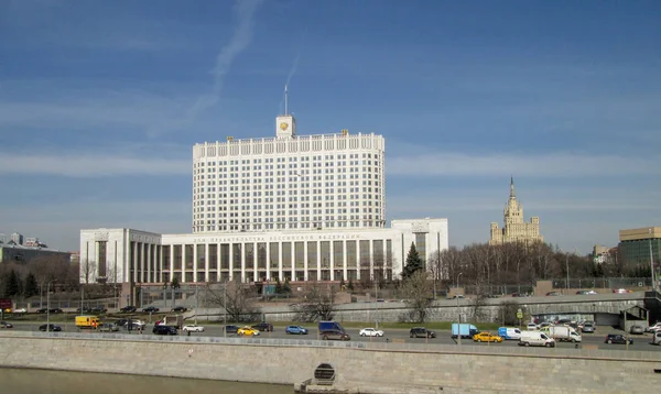 莫斯科市 建设俄罗斯联邦政府大楼 莫斯科河 04P 2018 — 图库照片