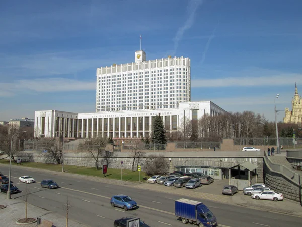 Moscow City Rusya Federasyonu Moskova Nehri Hükümet Inşa 2018 — Stok fotoğraf