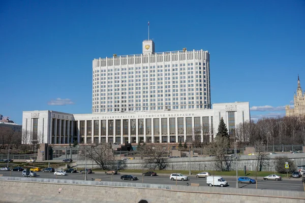 Ciudad Moscú Edificio Casa Gobierno Federación Rusa Río Moscú 2018 — Foto de Stock