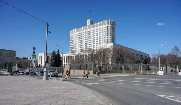 Moscow City Budova Domu Vlády Ruské Federace Řeka Moskva 2018 — Stock fotografie