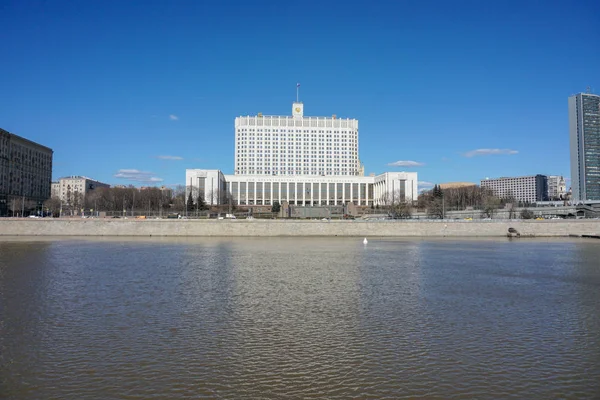 Москва Сити Здание Дома Правительства Москва Река 2018 — стоковое фото