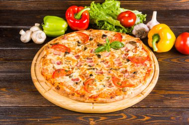 İtalyan pizza. Yaratıcı yazarın pizza