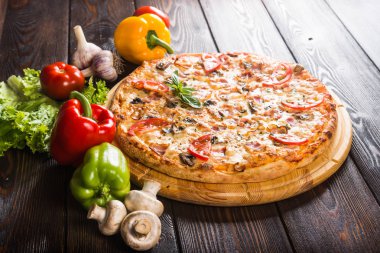 İtalyan pizza. Yaratıcı yazarın pizza