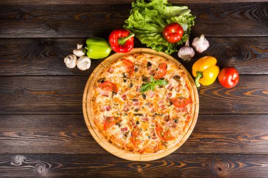 İtalyan pizza. Yaratıcı yazarın pizza
