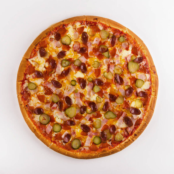 Охота на пиццу, страна на белом
