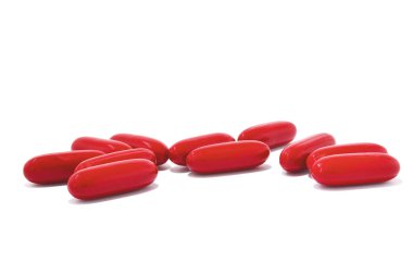 Beyaz arkaplanda vitamin