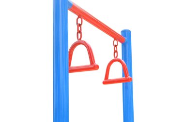 beyaz arkaplanda izole edilmiş egzersiz makinesi