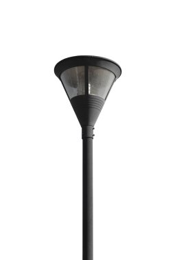 Beyaz arkaplanda sokak lambası