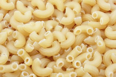 Çiğ İtalyan makarnası yakın plan.