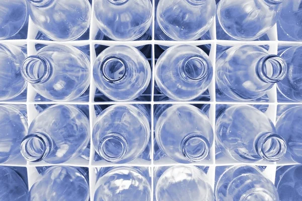 glass bottles in plastic crate