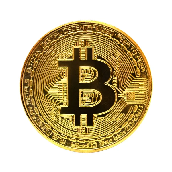 Bitcoin beyaz arkaplanda izole edildi