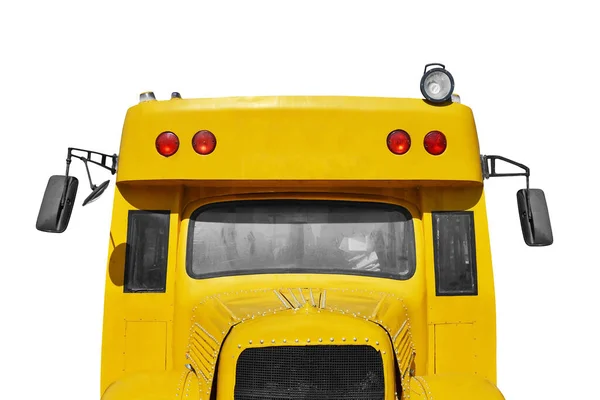 Zbliżenie Autobusu Szkolnego Odizolowany — Zdjęcie stockowe