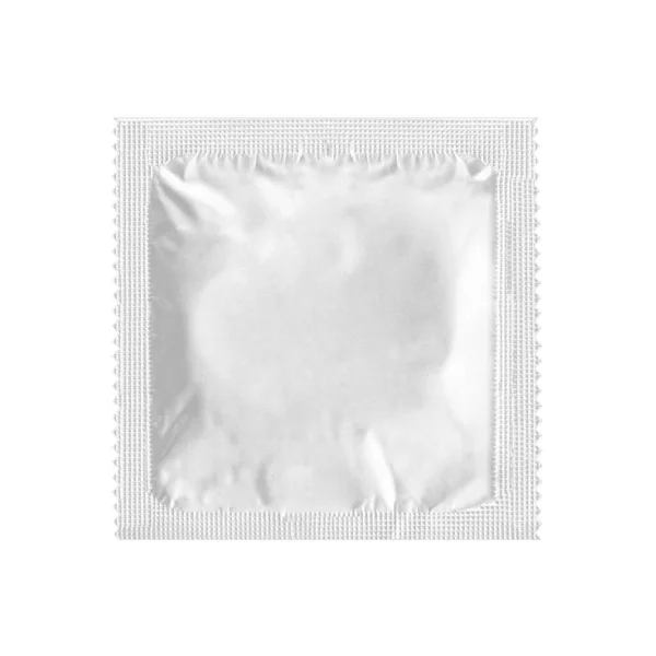 Beyaz arka planda prezervatif