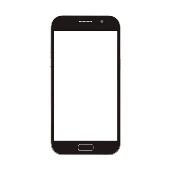 beyaz arkaplanda boş ekran izole edilmiş siyah akıllı telefon