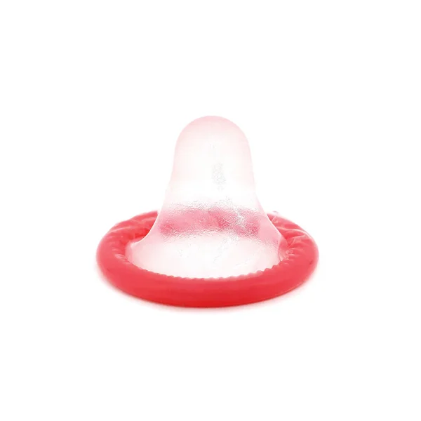 Kondom Vit Bakgrund — Stockfoto