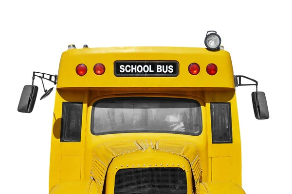 Gros Plan Autobus Scolaire Isolé — Photo