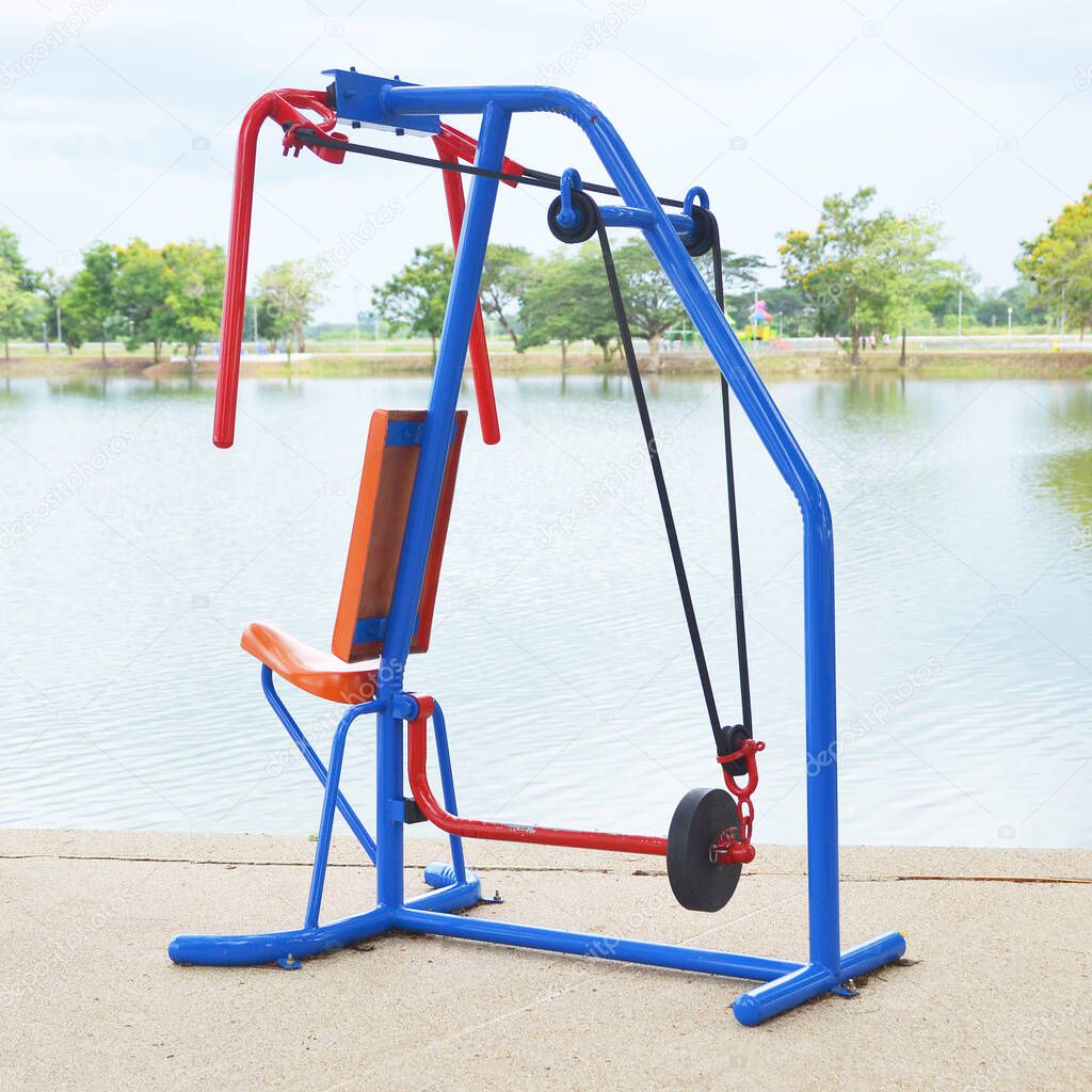 exercise machine in the public park