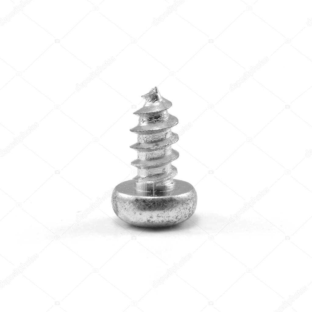 screw on a white background