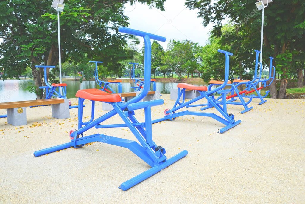 exercise machine in the public park