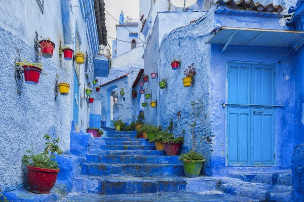 stock image The beautiful blue medina of Chefchaouen in Morocco.