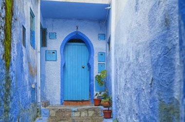 Chefchaouen güzel mavi Medine, Fas incisi