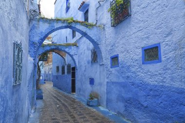 Chefchaouen güzel mavi Medine, Fas incisi