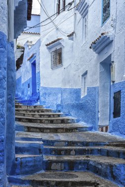 Chefchaouen güzel mavi Medine, Fas incisi.
