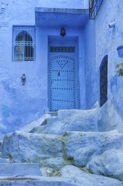 Chefchaouen güzel mavi Medine, Fas incisi.