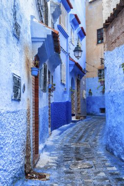 Chefchaouen güzel mavi Medine, Fas incisi.