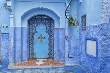 Chefchaouen güzel mavi Medine, Fas incisi.