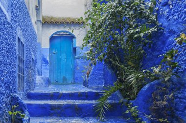 Chefchaouen güzel mavi Medine, Fas incisi.