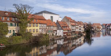 Bamberg's Island City eski balıkçı lar bölgesi Little Venice (Kleinvenedig) Bamberg, Baviera - Almanya olarak bilinir