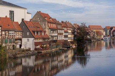 Bamberg's Island City eski balıkçı lar bölgesi Little Venice (Kleinvenedig) Bamberg, Baviera - Almanya olarak bilinir