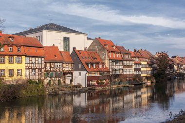Bamberg's Island City eski balıkçı lar bölgesi Little Venice (Kleinvenedig) Bamberg, Baviera - Almanya olarak bilinir