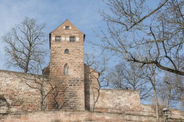 Nürnberg İmparatorluk Kalesi (Keiserburg) Kutsal Roma İmparatorluğu ' ndan - şehrin ana turistik ve Nürnberg sembolü - Almanya