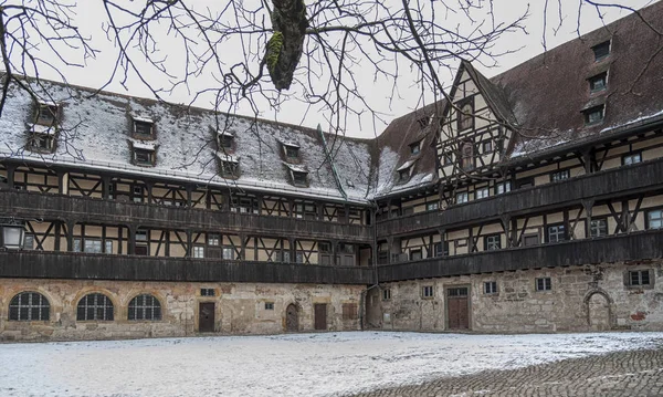 Alte Hofhaltung Old Courtyard Historical Museum City Bamberg Bavaria Germany — Stock Photo, Image