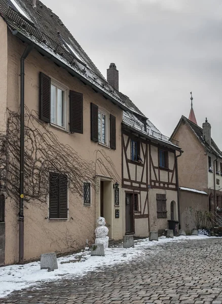 Maisons Colombages Dans Une Des Rues Pittoresques Centre Historique Nuremberg — Photo