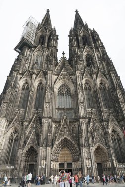 Köln, Almanya - 11 Eylül 2016: Roma Katolik Gotik Katedrali Kolner Dom, Dünya Mirası - Kuzey Ren Vestfalya bölgesi, Köln