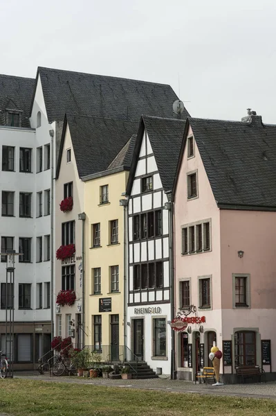 Maisons Colorées Style Bavarois Dans Vieille Ville Cologne Rhénanie Nord — Photo