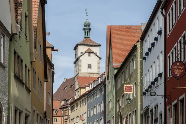 로텐부르크 Der Tauber 역사적이고 중세적인 마을로 유럽에서 아름다운 하나이며 — 스톡 사진