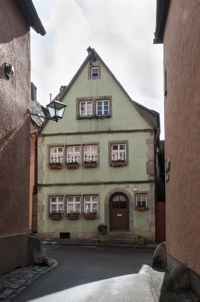 Rothenburg Der Tauber Allemagne Mars 2018 Maisons Colombages Colorées Historiques — Photo