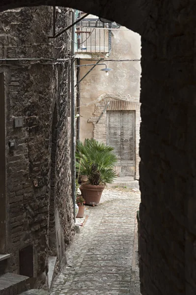 Nádherná Tradiční Italská Středověká Ulička Historickém Centru Krásného Městečka Spello — Stock fotografie