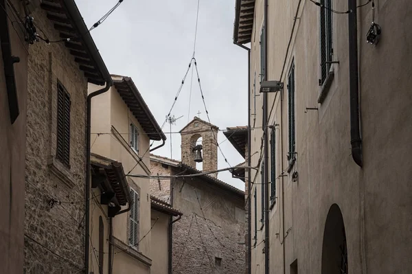 Spettacolare Vicolo Medievale Tradizionale Italiano Nel Centro Storico Della Bellissima — Foto Stock