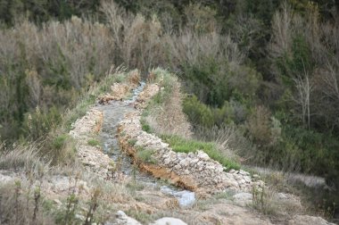 Bagno Vignoni kaplıcaları termal su, Toskana - İtalya