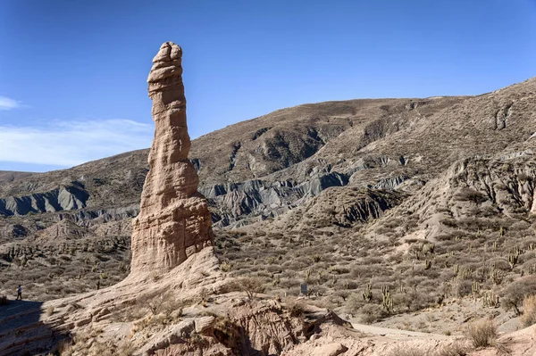 La poronga rock oluşumu-Quebradas Tour, Bolivya-Güney Amerika. Tupiza peyzaj renkli rock, tepeler, dağlar ve kanyon dolu